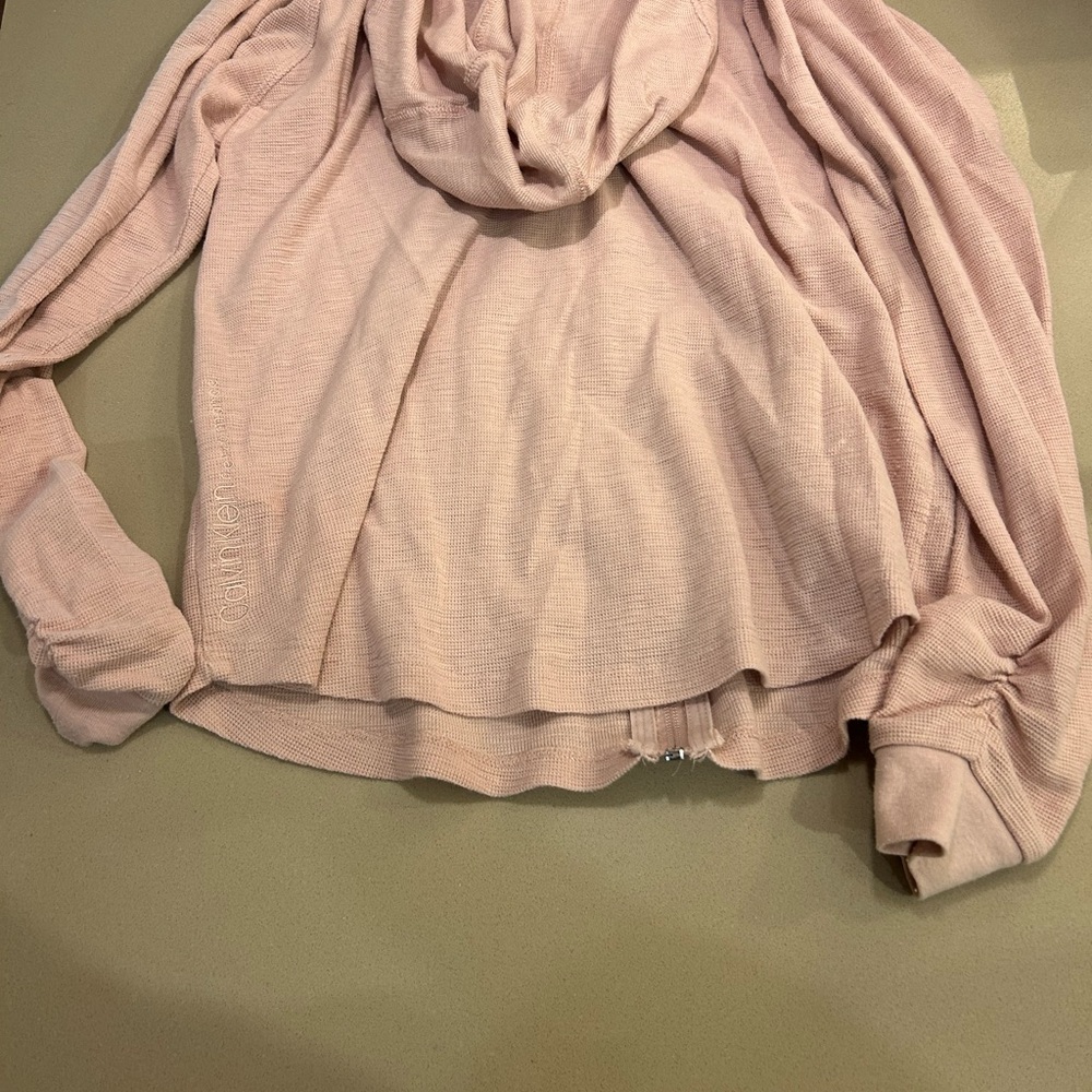 Calvin Klein Performance Pink ZipUp Hoodie Small Athletic Lightweight Athleisure - Picture 6 of 6